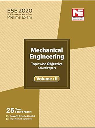 Buy Ese 2020 Preliminary Exam : Mechanical Engineering Objective Paper ...