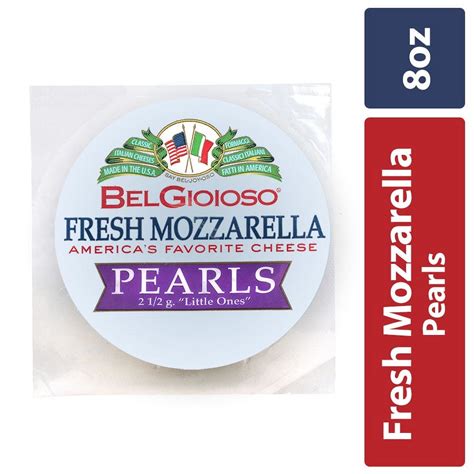 BelGioioso Fresh Mozzarella Cheese Pearls Mini Snacking Cheese, 8 oz ...