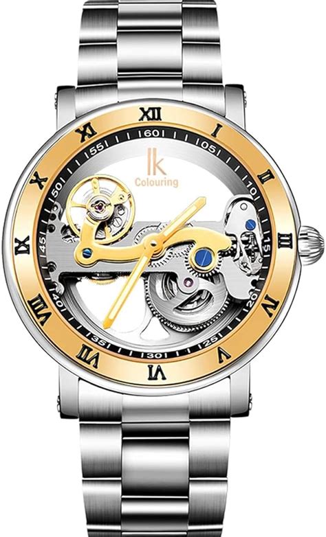 Buy IK Colouring Automatic Self-Winding Luxury Watch Skeleton Hollow ...