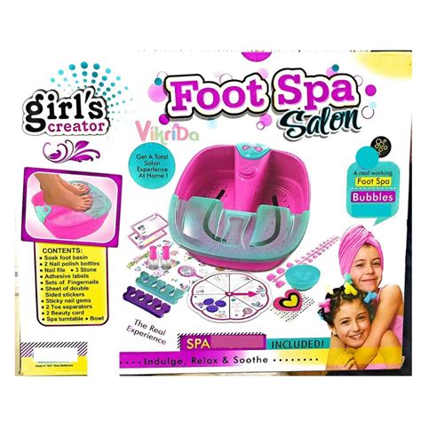 Buy VikriDA Foot Spa Sets with Nail Kit for Kids, DIY Manicure and ...