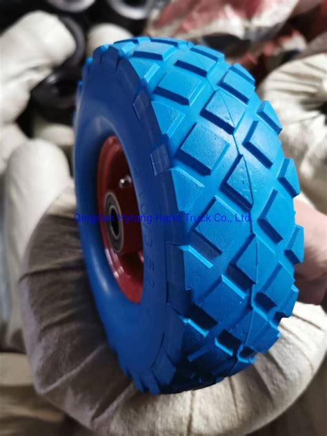 10X3.50-4 PU Wheel Diamond PU Tire - Rubber Wheel 3.50-4 and Trolley ...