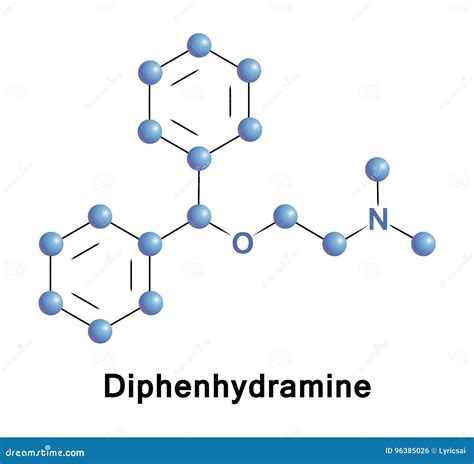 Diphenhydramine Es Un Antihistamínico Ilustración del Vector ...