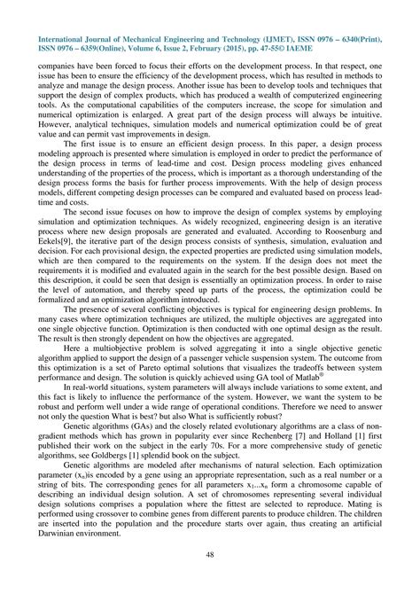 Image result for Suspension Optimization Using Genetic Algorithm