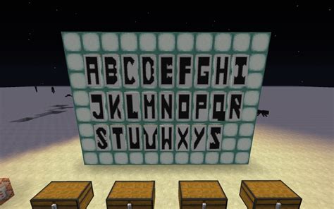 Alphabet on banners Minecraft Map