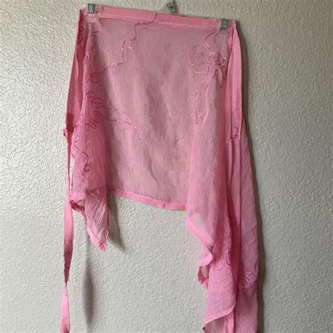 super cute seethrough pink bathing suit coverup,... - Depop