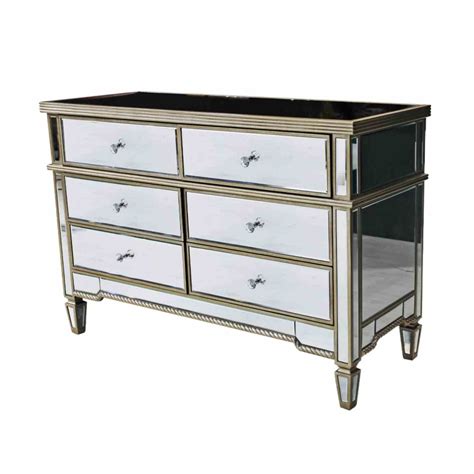 Aurora 6 Drawer Chest Mirror Finish Rjs0858S – Essops Home