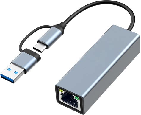 USB C auf Ethernet Adapter mit USB 3.0 auf RJ45 1000 Mbps Verkabeltes ...