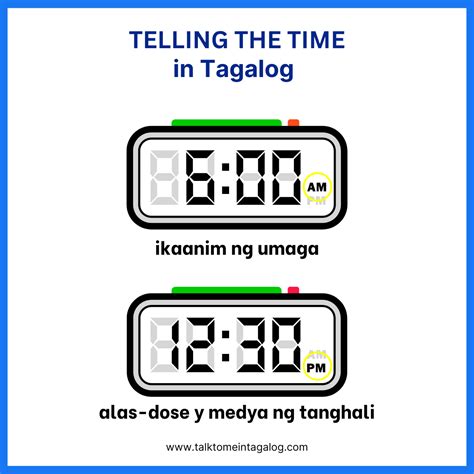How to Tell Time in Tagalog | Learn Filipino