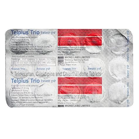 Telplus Trio - Strip of 15 Tablets : Amazon.in: Health & Personal Care