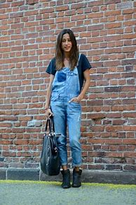 Image result for Overalls and Hoodie Outfit
