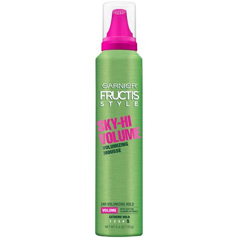Garnier Fructis 24H Volumizing Hold Hair Styling Mousse, 6.4 fl oz ...