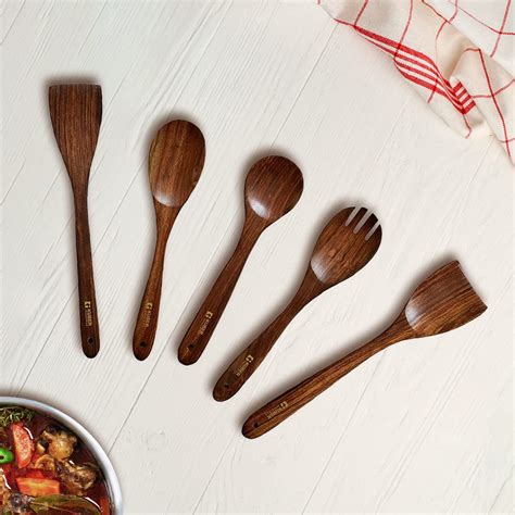 Buy Kuber Industries Sheesham Handicrafts Wooden Serving and Cooking ...