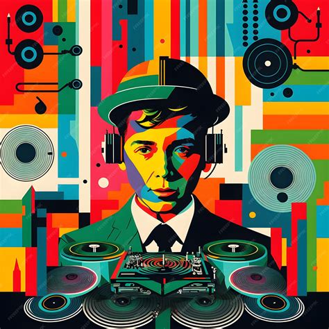Premium Photo | Retro and Pop Art of Dj on board illustration abstract ...