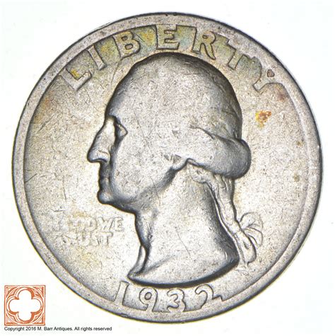 RARE Key Date - 1932-D Washington Quarter - First Year - TOUGH ...