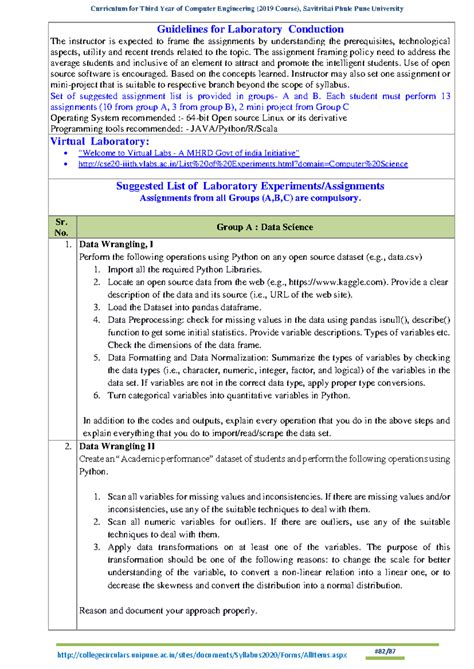 Third Year Computer Engineering Syllabus (2019 Course) and Lab ...