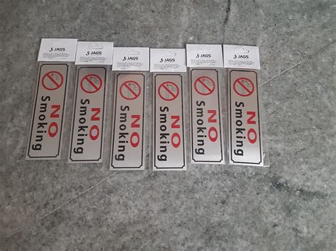 Buzz Cool Metal No Smoking Stickers | No Smoking Sign Board Signage ...