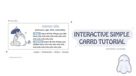 Image result for Interactive Carrd Tutorial