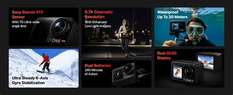 IZI One Pro 5.7k Action Camera | Ultra HD Sony STARVIS Sensor | 20M ...