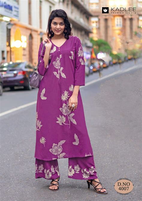 KADLEE FASHION HEER VOL 2 RAYON PRINT FANCY KURTI WITH BOTTOM SET AT ...