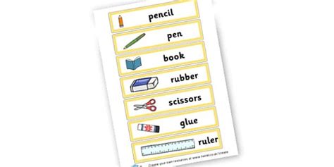 Classroom Objects - List of Things in a Classroom