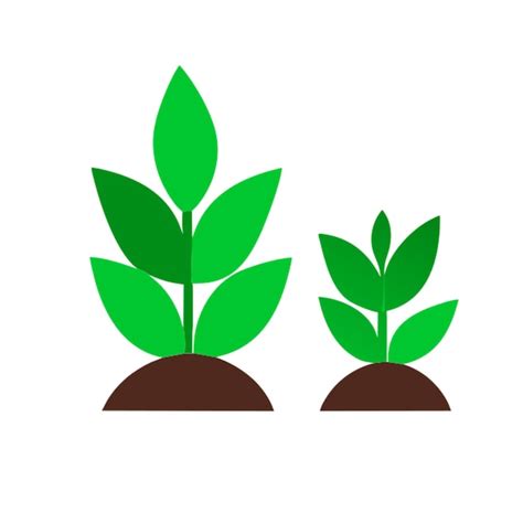 Cute green plants icon | Premium Vector