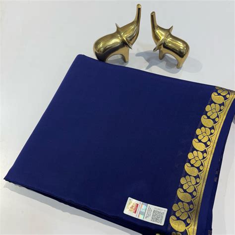 Pure Mysore Silk Saree | 110 Grams | Mango Border | Raj Silk Villa