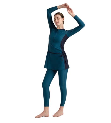 Buy Speedo Two Piece Full Body Suit Darkteal-Truenavy Swimwear Online ...