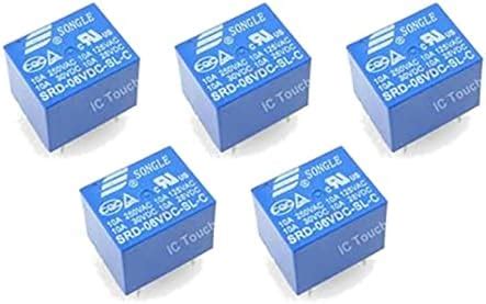 CENTIoT - 5V DC SONGLE Power Relay T73-5V SRD-05VDC-SL-C DIP-5 PCB Type ...