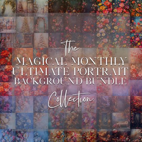 Magical Monthly Ultimate Portrait Background Bundle Collection 2024 ...