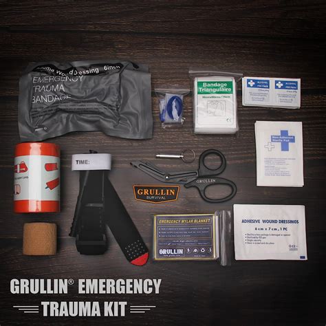 Buy GRULLIN IFAK Trauma First Aid Kit, Tactical Molle Military ...