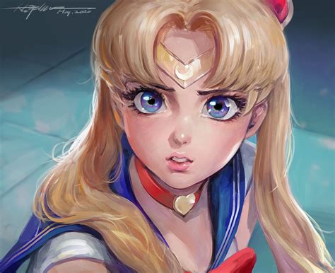 Sailor moon redraw and the painting process, Cheol Joo Lee | Sailor ...