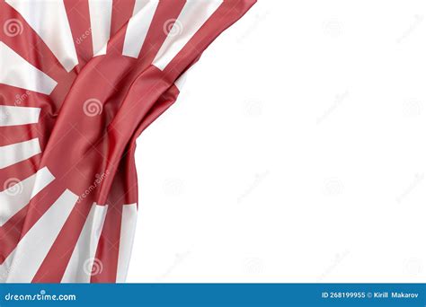 Japan Imperial Flag in the Corner on White Background. Isolated. 3D ...