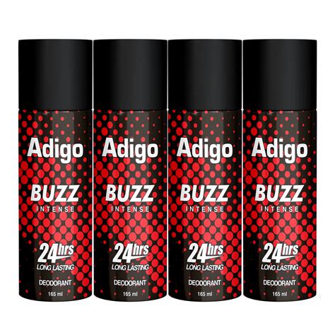 Adigo Buzz Deodorant - Intense 165ml(Pack Of 4) – Stanvac Prime
