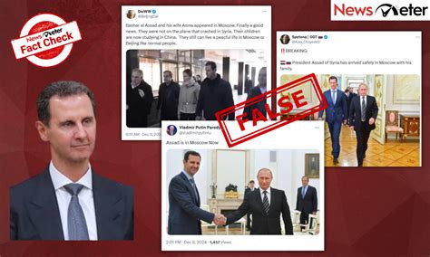 Ousted Syrian president Bashar al-Assad seen in Moscow? No, the images ...