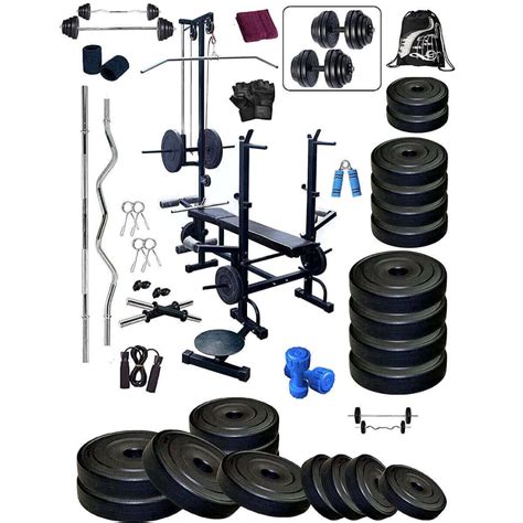 Bodyfit Solid 20 in 1 Heavy Bench with 40 kg Weight Plates – Sportswing.in
