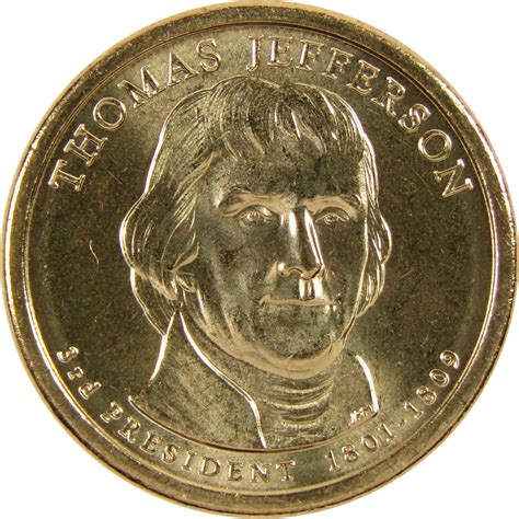 2007 D Thomas Jefferson Presidential Dollar BU Uncirculated $1 Coin at ...
