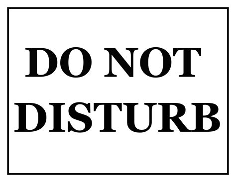 Do Not Disturb Sign Printable Free