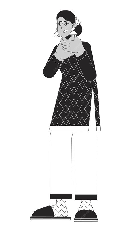 Halsschmerzen Tonsillitis schwarz-weiße Cartoon-Flat-Illustration Hindu ...