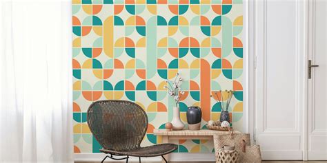 Mid Century Modern Geometric Wallpaper