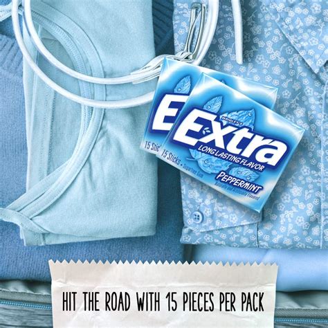 Buy Extra Gum Peppermint Chewing Gum, 15 Pieces (Pack of 10) Online at ...