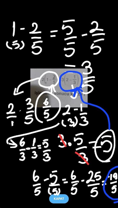 arkadaşlar lütfen bana bu işlemin sonucu bu adım adım anlatın cevap -19 ...