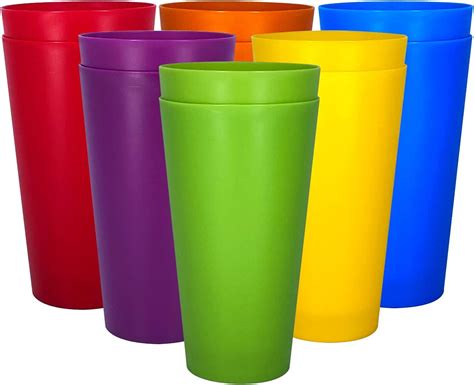 Amazon.com | KX-WARE 32-ounce Plastic Tumblers Large Drinking Glasses ...