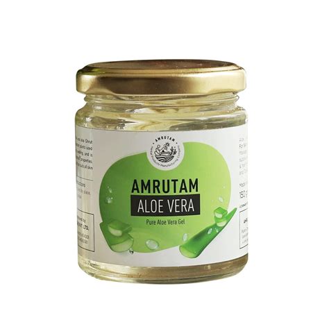 Amrutam Pure Aloe Vera Gel - Natural Moisturizer for Face and Body | Multipurpose Gel | Soothes ...