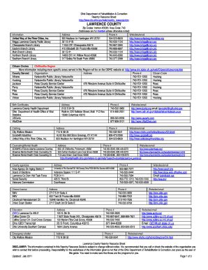 Fillable Online drc ohio LAWRENCE COUNTY - drc ohio Fax Email Print ...