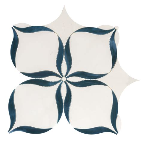 Luna Art Glass Honed Waterjet Mosaic | Floor and Decor