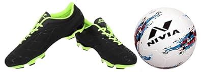 Nivia Dominator 2.0 Football Shoes for Mens (Black), UK- 6 Storm ...