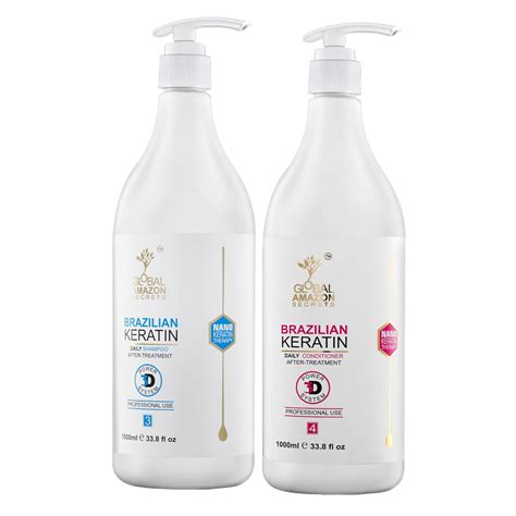 Buy GLOBAL AMAZON SECRETS Combo of 2 Brazilian Keratin Shampoo and ...