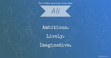 The hidden meaning of the name Ali | Namious