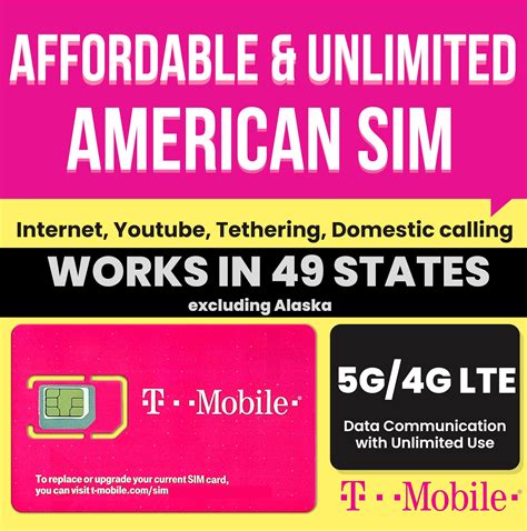 T-Mobile SIM Card for Travel to the USA, Canada and Mexico. PrePaid ...