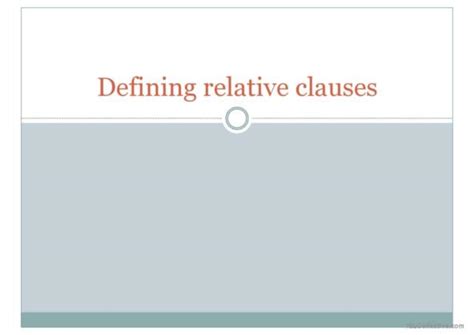 Image result for Defining Relative Clauses